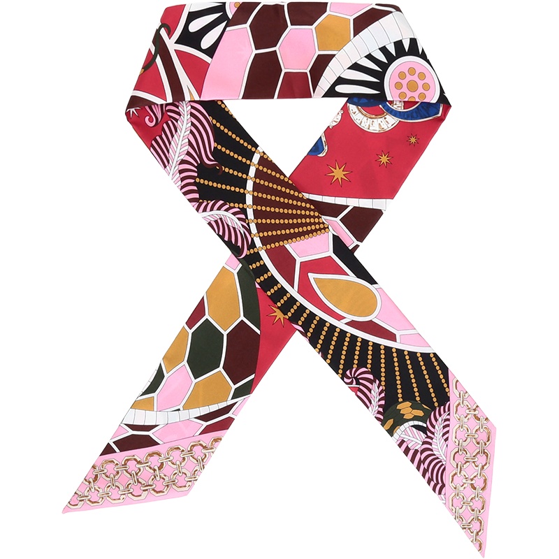 BVLGARI 宝格丽 女士 丝质窄版丝巾围巾 244467