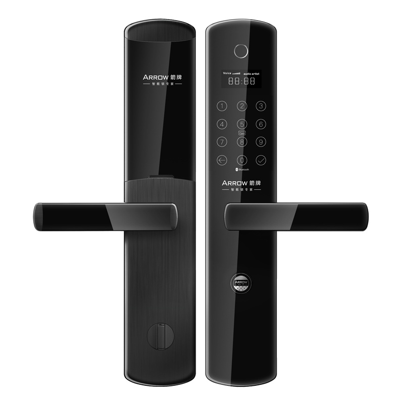 ARROW箭牌A5智能锁指纹锁家用防盗门智能门锁密码锁防盗门蓝牙远程电子门锁黑π(曜石黑)