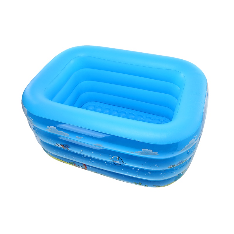 马博士婴儿游泳池方型充气婴幼儿童宝宝游泳池方形戏水池大号 海洋图案