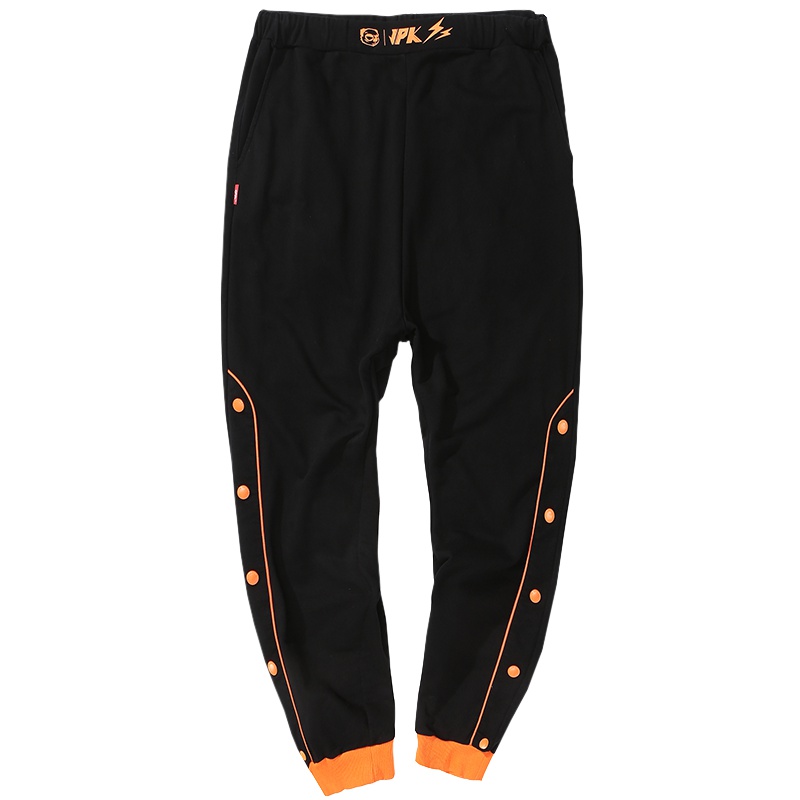 JPK潮牌装原创潮流黑色宽松大码chic百搭长裤子i束脚休闲裤男卫裤