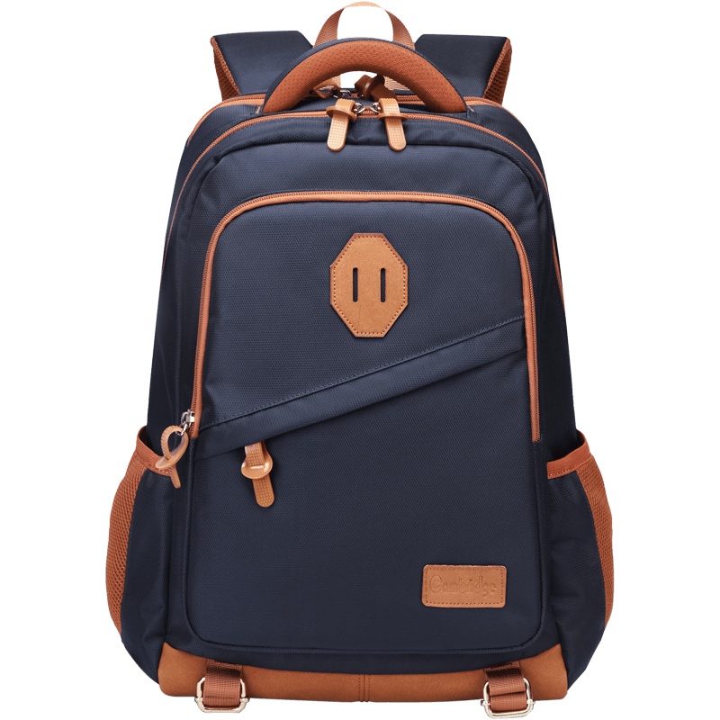 第九城（V.NINE） 中学生书包男休闲韩版大容量双肩包初中生4-6年级校园旅行背包