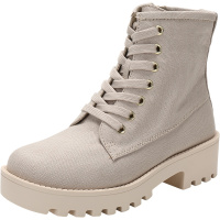 迈克·科尔斯 MICHAEL KORS MK女鞋 织物Jax系带靴子马丁靴40T1JAFE5D
