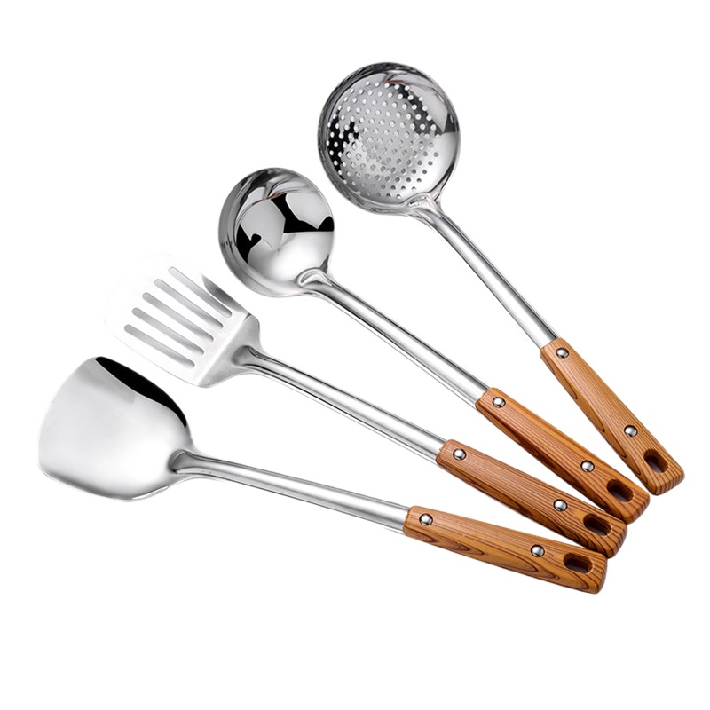 不锈钢锅铲厨具套装四件套全套勺铲厨房炒菜铲子汤勺漏勺