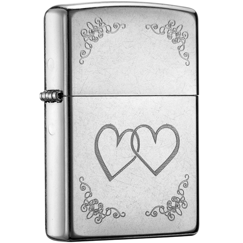 zippo芝宝打火机美国原装ZIPPO防风煤油之宝打火机心对心24016-043269