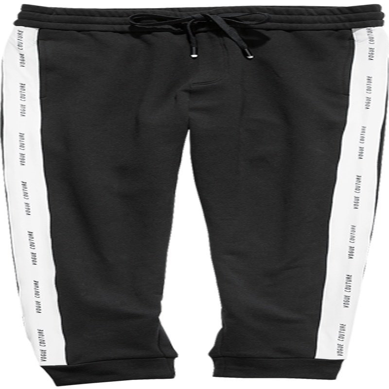 海德斯曼春秋运动裤男 条纹宽松长裤黑色小脚休闲裤子潮90088