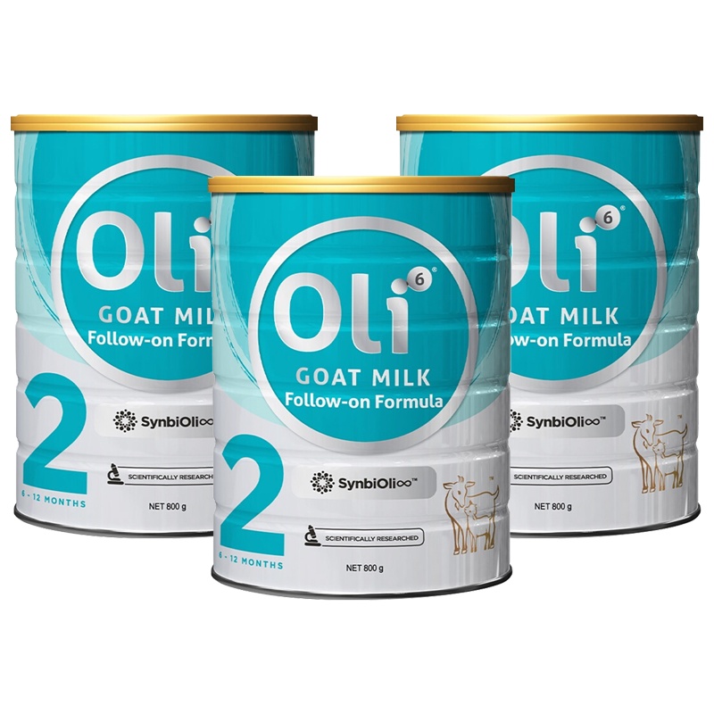 澳洲发/3罐装-颖睿(OLI6)婴幼儿羊奶粉2段800g/罐装澳洲进口婴幼儿二段奶粉含DHA叶黄素宝宝羊奶粉6-12个月