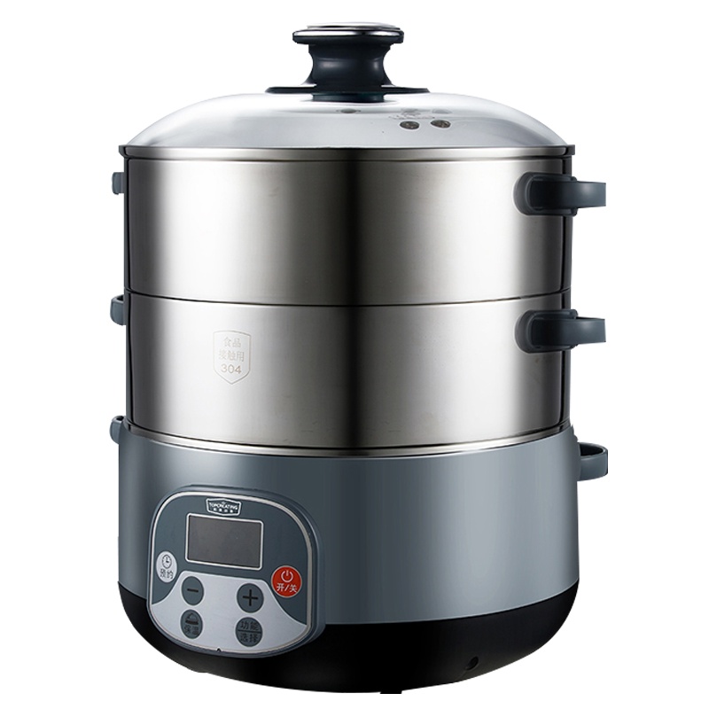 拓璞创造(TOPCREATING)电蒸锅 ES-002BS 15.5L大容量 1600W 304不锈钢 一锅多用 蒸锅