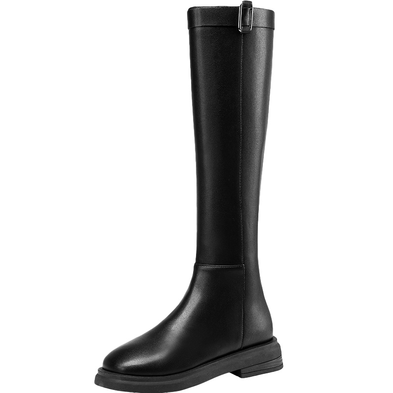 公猴长筒靴女不过膝骑士靴2020新款高筒秋冬百搭网红马丁瘦瘦靴