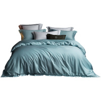 LOVO家纺 四件套 全棉斜纹 中式花卉 100%纯棉床上套件 床单被套 夜朦胧