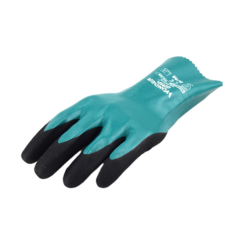 多给力WG-528 Oil Guard 26cm长筒防油作业手套 绿色 M码