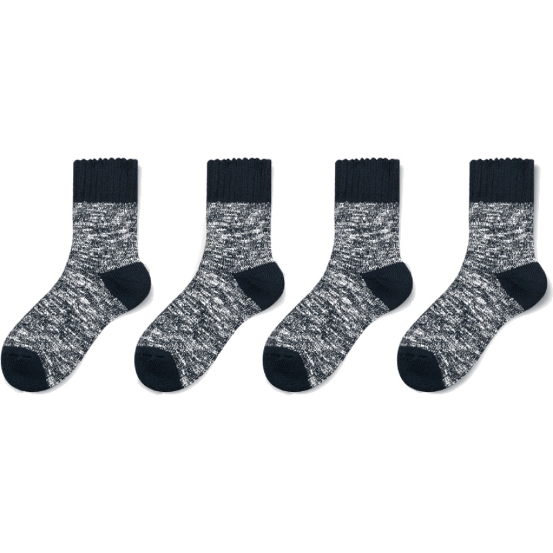 蓓乐妃加厚长袜子男厚中筒棉祙秋冬季加绒保暖北方中年爸爸冬天毛线袜子