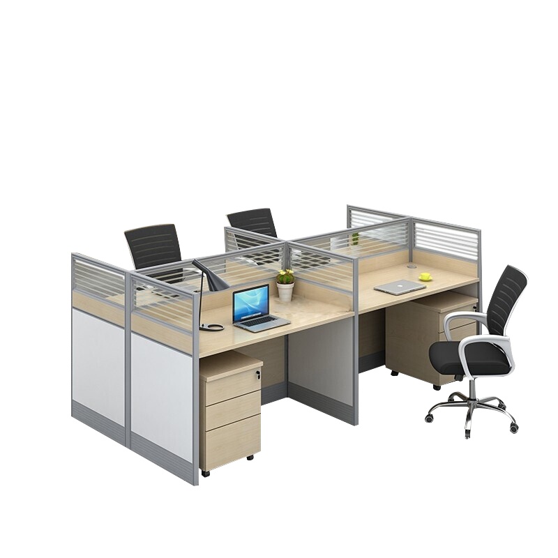 永格职员办公桌椅组合四人位简约现代屏风桌办公室多人工位办公家具