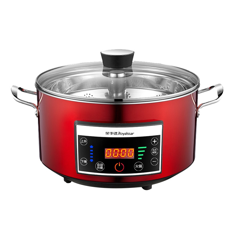 荣事达多功能电蒸锅蒸汽火锅6L大容量家用海鲜桑拿火锅不锈钢蒸汽锅单层支持RHG-SJ60A