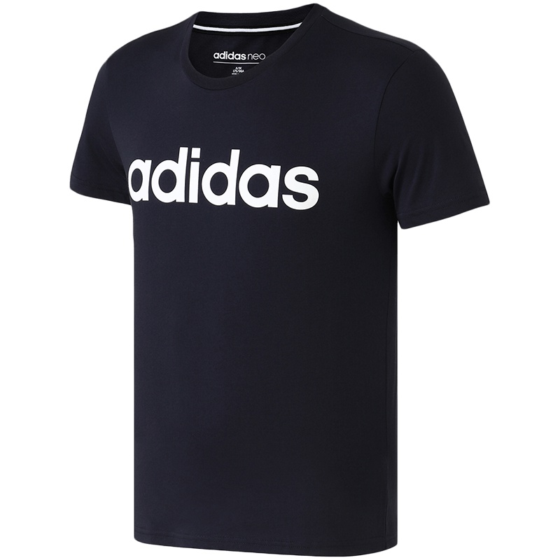 【自营】Adidas阿迪达斯NEO男装LOGO运动短袖休闲圆领T恤衫DW7914