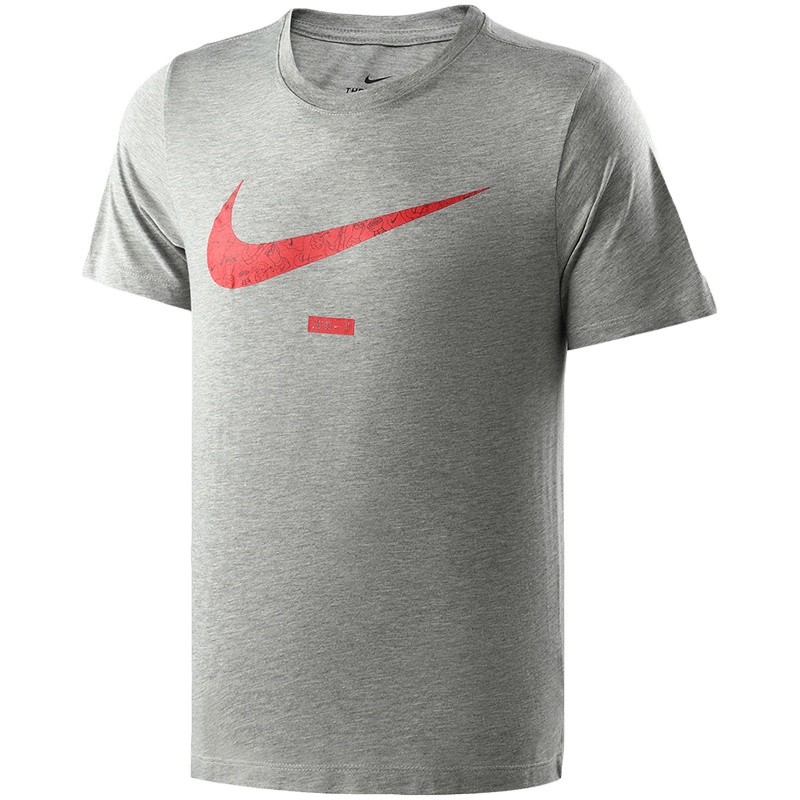 NIKE男短袖T恤大LOGO针织舒适圆领休闲运动服BQ1854