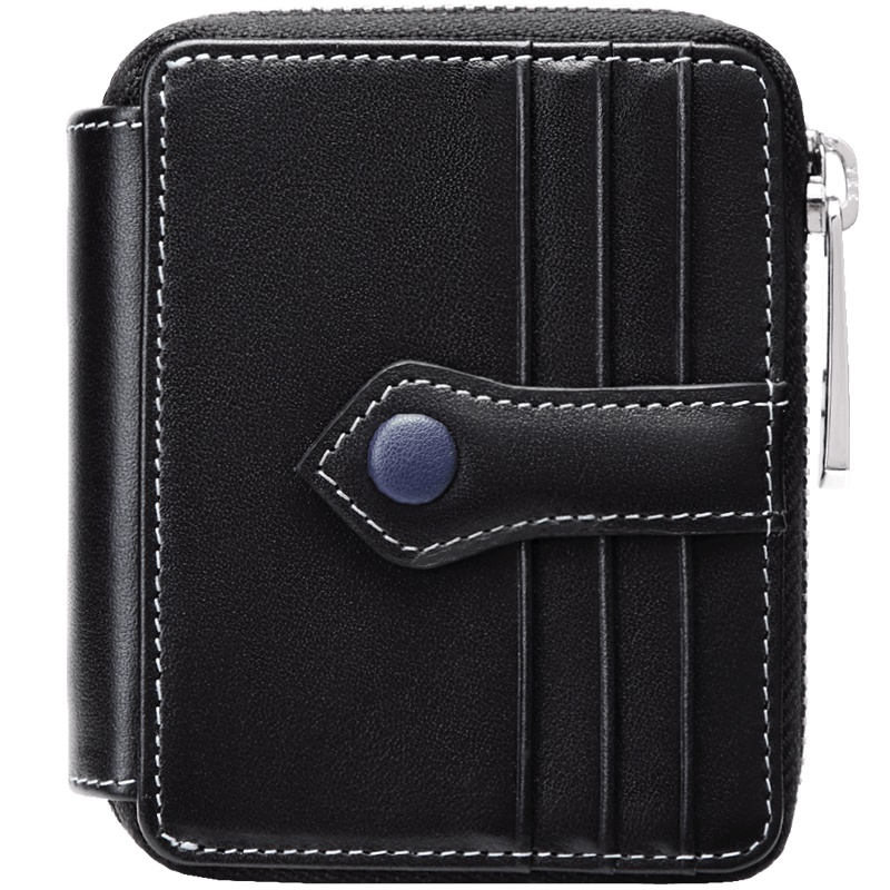 第九城（V.NINE） 卡包男士头层牛皮多卡位卡套大容量简约商务风琴卡夹票夹