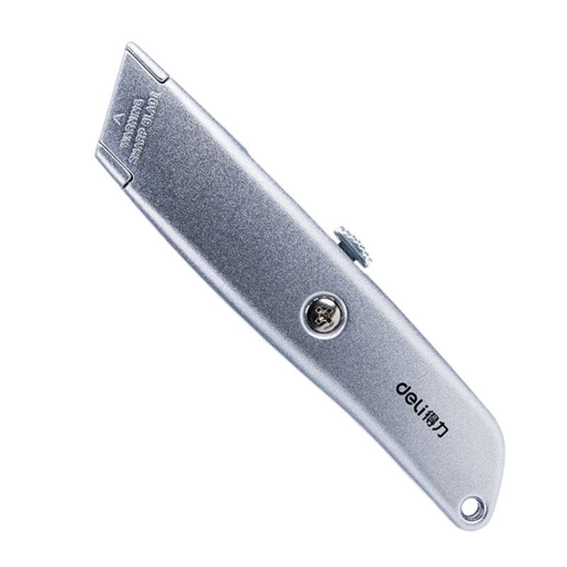 得力(deli) 2100 铝合金T型刀片美工刀 装修工具刀(适用切割塑料墙纸等) 银色