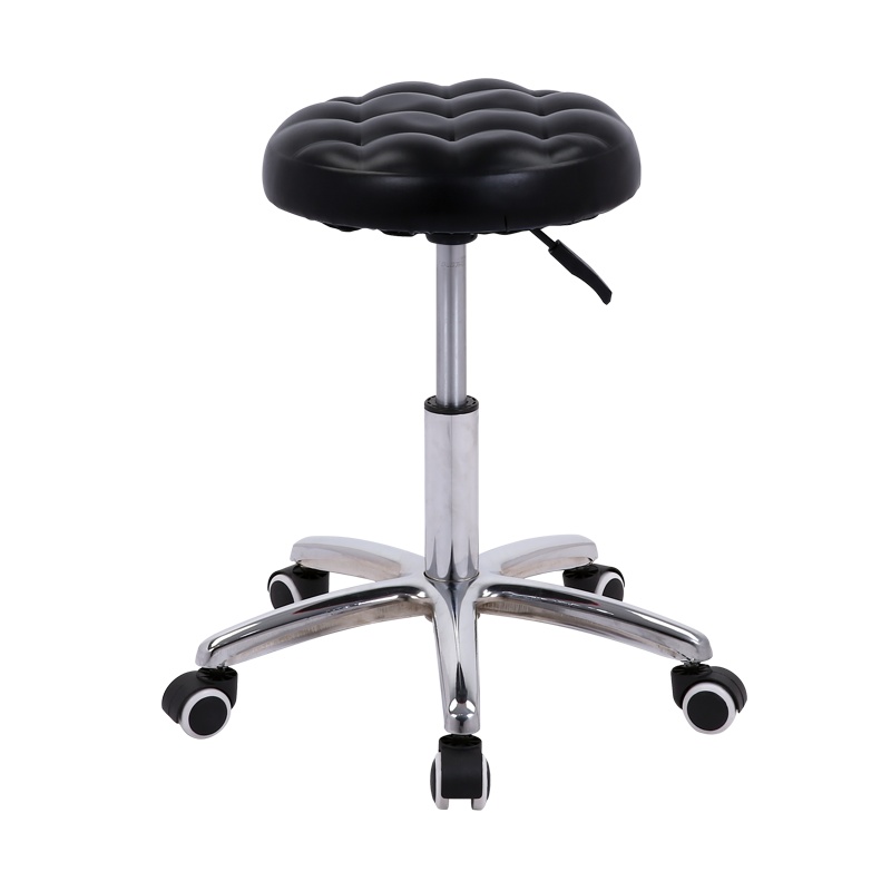 【红心家居】黑色波浪吧台椅坐垫凳子旋转升降吧椅高脚圆吧台凳吧凳（五星）