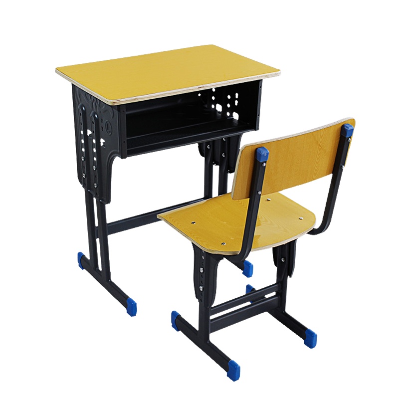 [红心家居]单人学习桌椅课桌椅培训加固桌椅简约可升降学习书桌