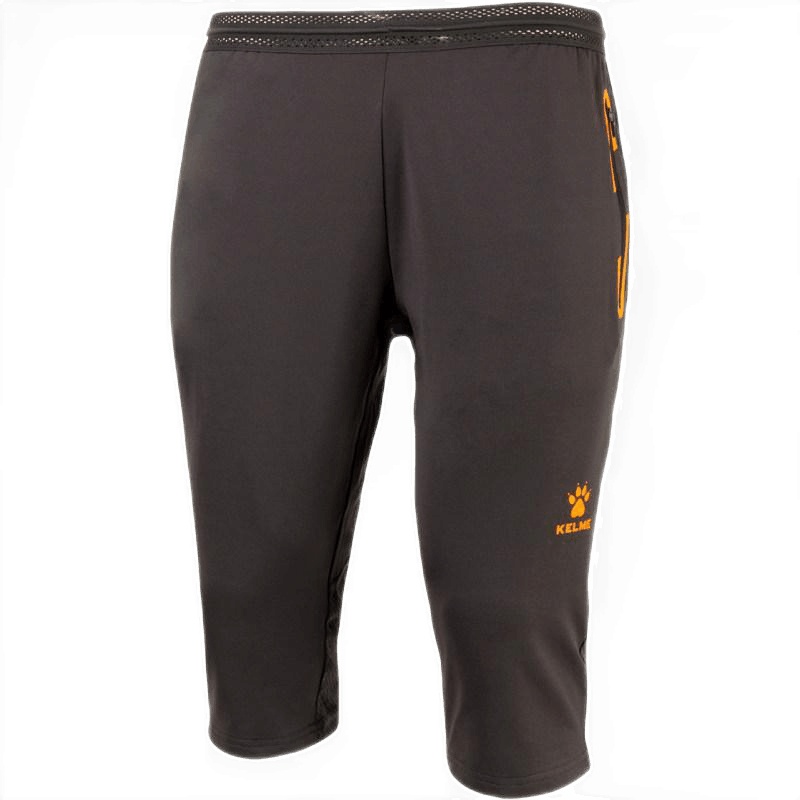 KELME卡尔美夏季健身跑步运动中裤男弹力针织足球训练短裤7分裤男