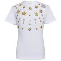 VERSACE JEANS男士白色棉质短袖T恤衫B3GTB73B 36598 003