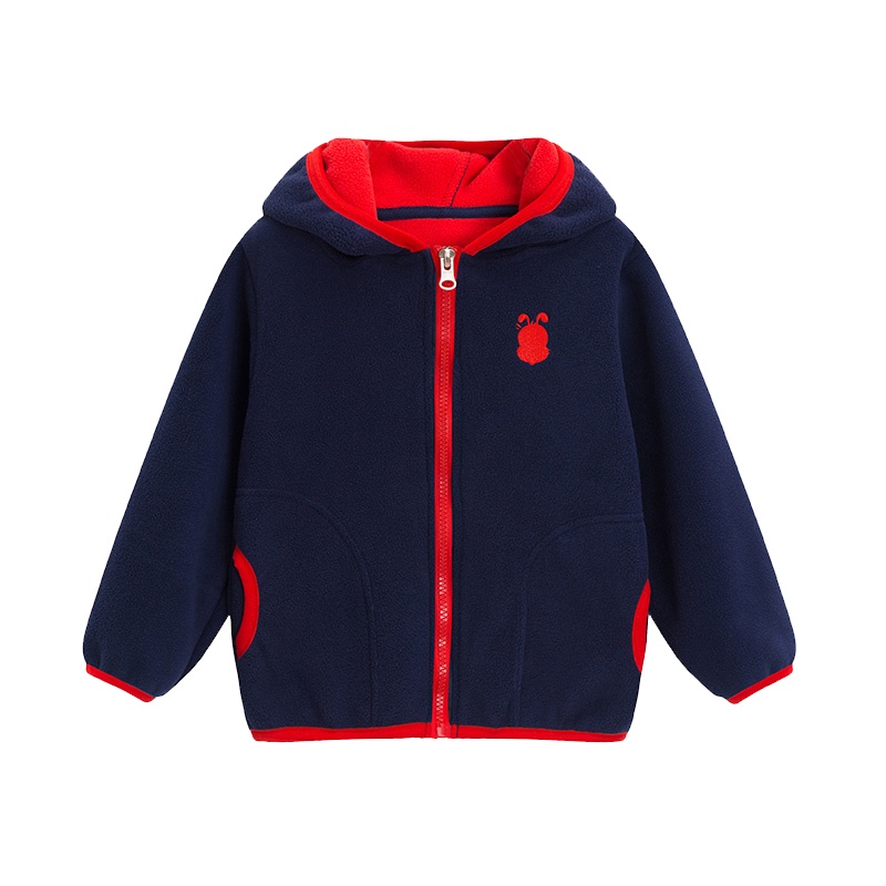 巴布豆/Bobdog 19年秋冬季新款儿童摇粒绒保暖外套 931W12161