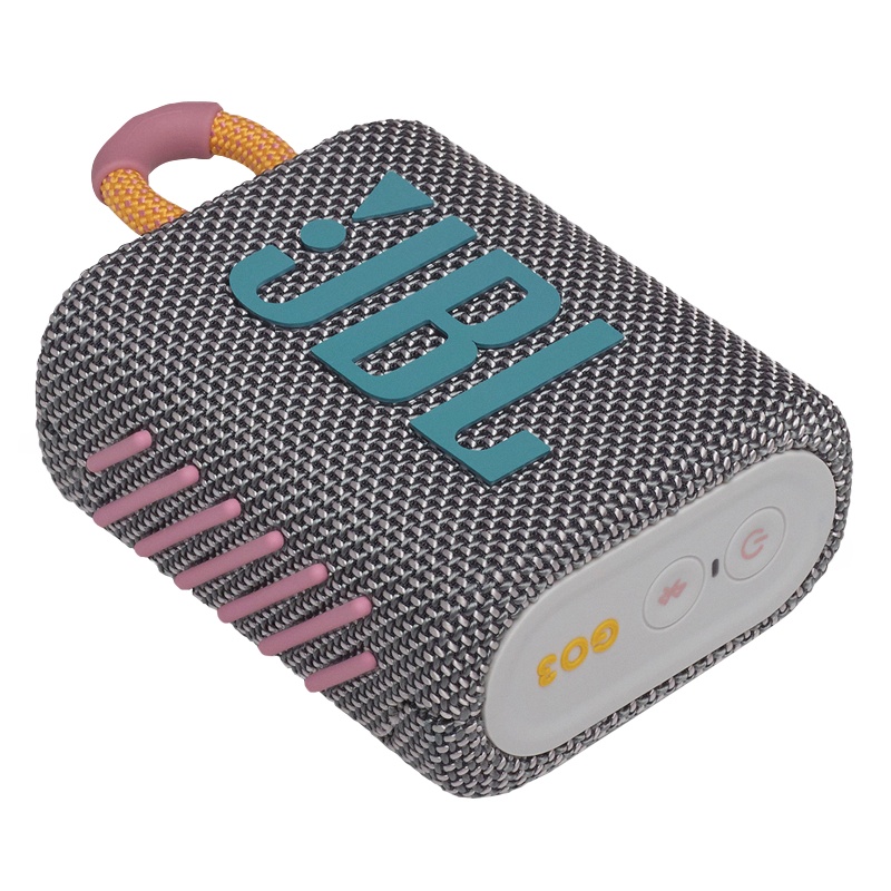 JBL GO3 音乐金砖三代 便携式蓝牙音箱 低音炮 户外音箱 迷你小音响 快速充电长续航 防水防尘设计 灰色