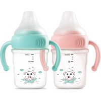 贝斯比/bassby进口婴儿奶瓶 方口多功能玻璃方瓶120ml抹茶绿