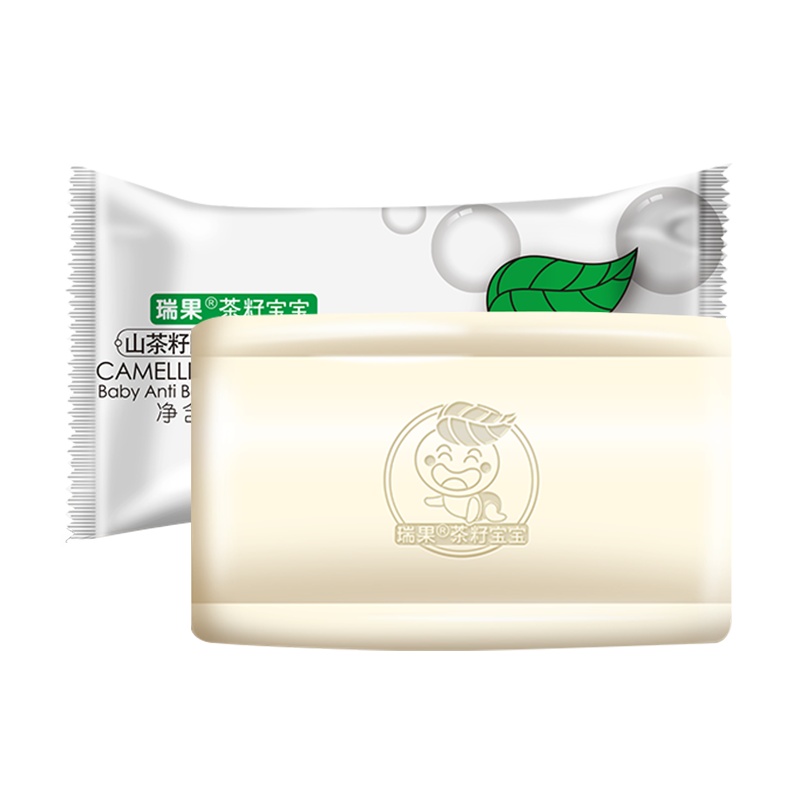 瑞果婴儿洗衣皂山茶籽宝宝尿布皂儿童洗衣服肥皂孕妇内衣内裤皂,植物成分、洁净易漂洗、强效去污一块装