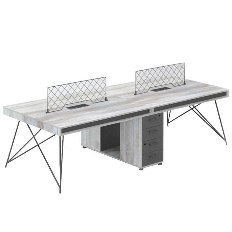 匡大 现代简约办公桌四人位职员桌电脑桌2.4米 KDT254