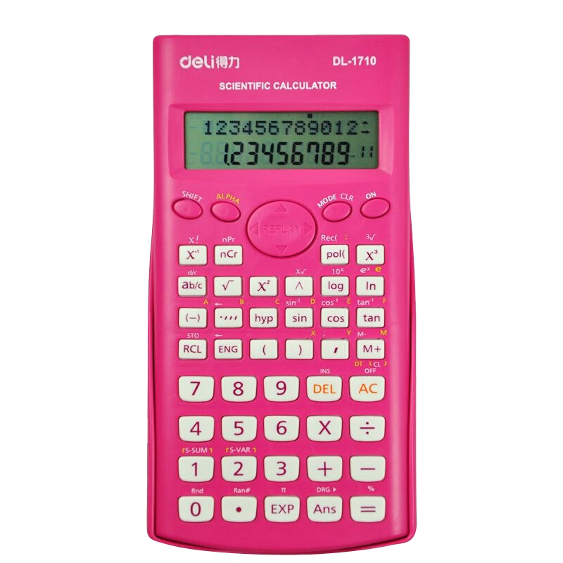 得力（deli）科学计算器学生用考试大学多功能函数计算机财务会计办公专用 1710红色