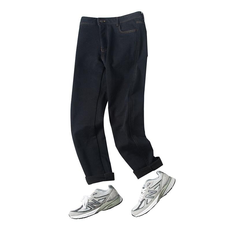 蓝旗X将起系列新款男士牛仔裤时尚潮流直筒休闲牛仔长裤