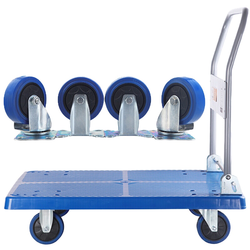 C&S 定制平板车折叠小推车手推车拉货车搬运车拉杆小拖车静音手拉车