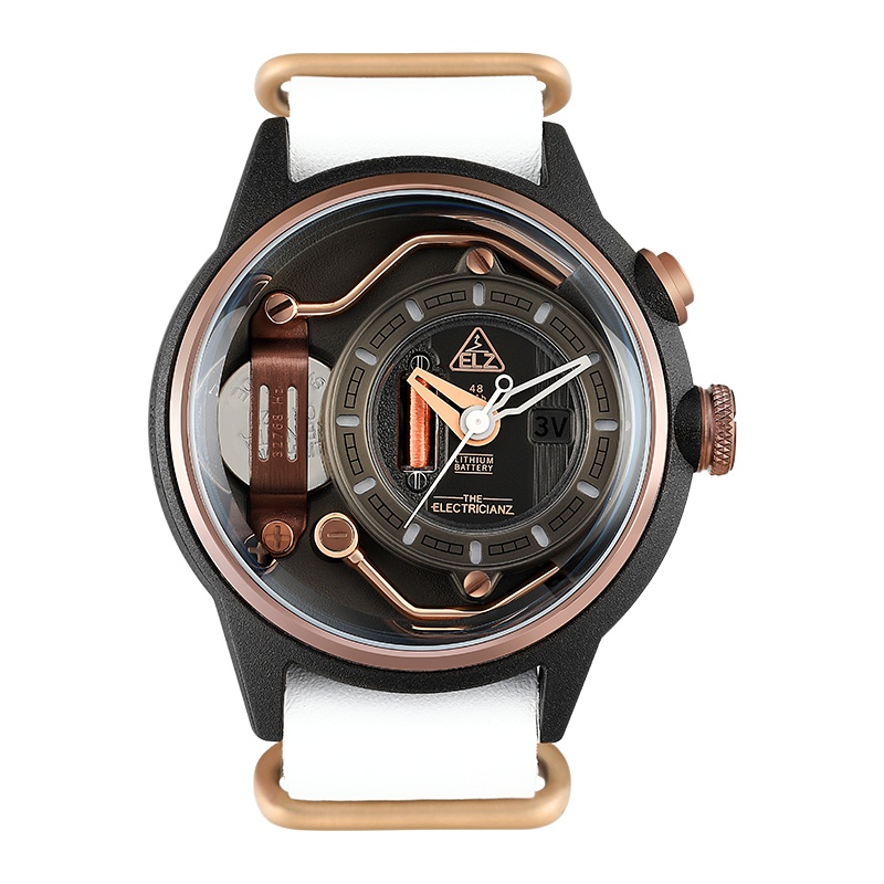 ELZ风靡ins手表 瑞表电工中性夜光NFC小众大表盘石英男士手表A1C/02-ELZ010
