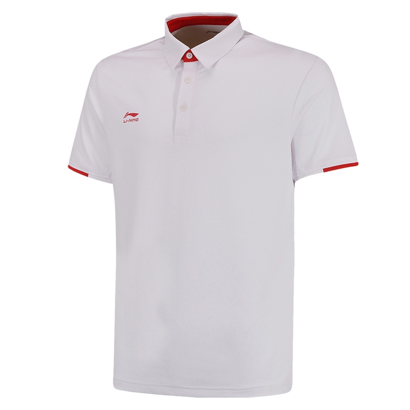 李宁男短袖休闲翻领透气速干polo衫