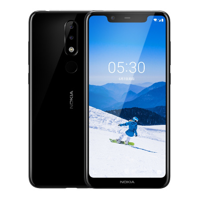 Nokia/诺基亚 X5 4GB+64GB 极夜黑 全网通4G双卡 全面屏 AI拍照手机