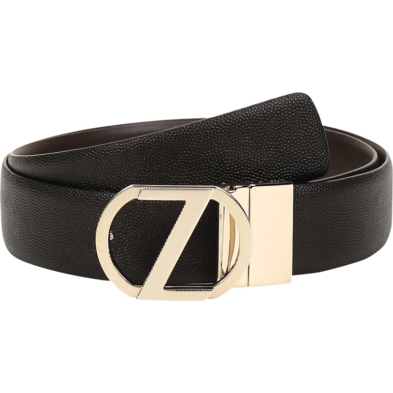 Z ZEGNA 男士 皮革板扣式双面皮带腰带 B1CR1A J1227B