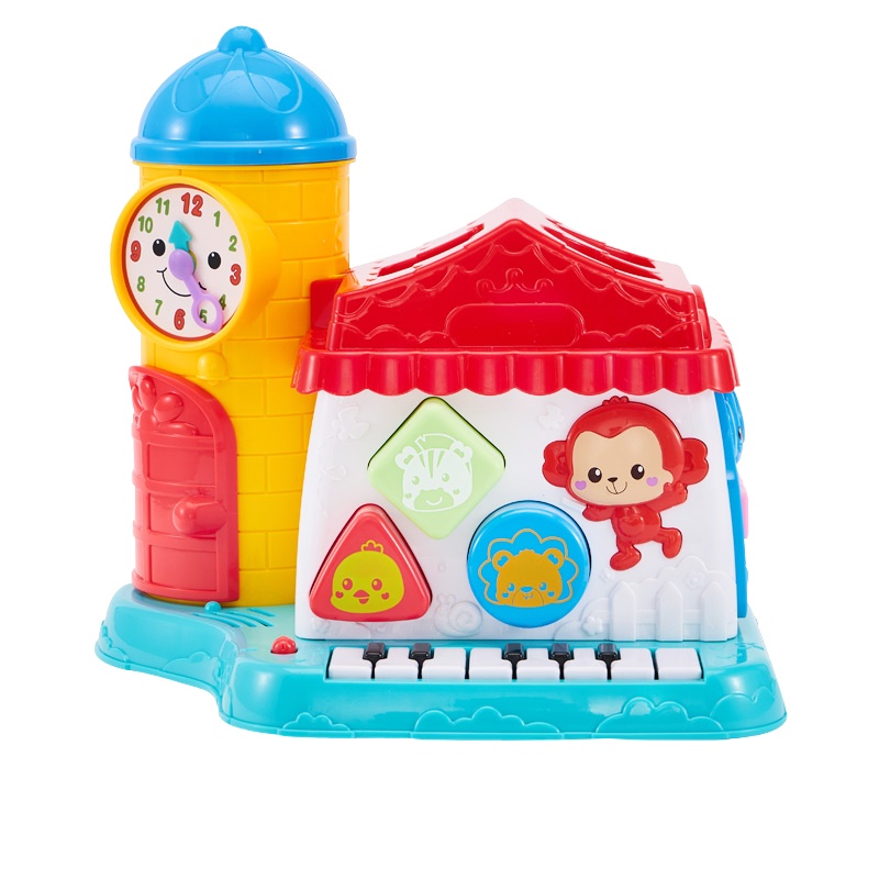 澳贝婴幼儿0-1岁益智玩具早教启智声光玩具积木珠算琴键智慧学习屋461572