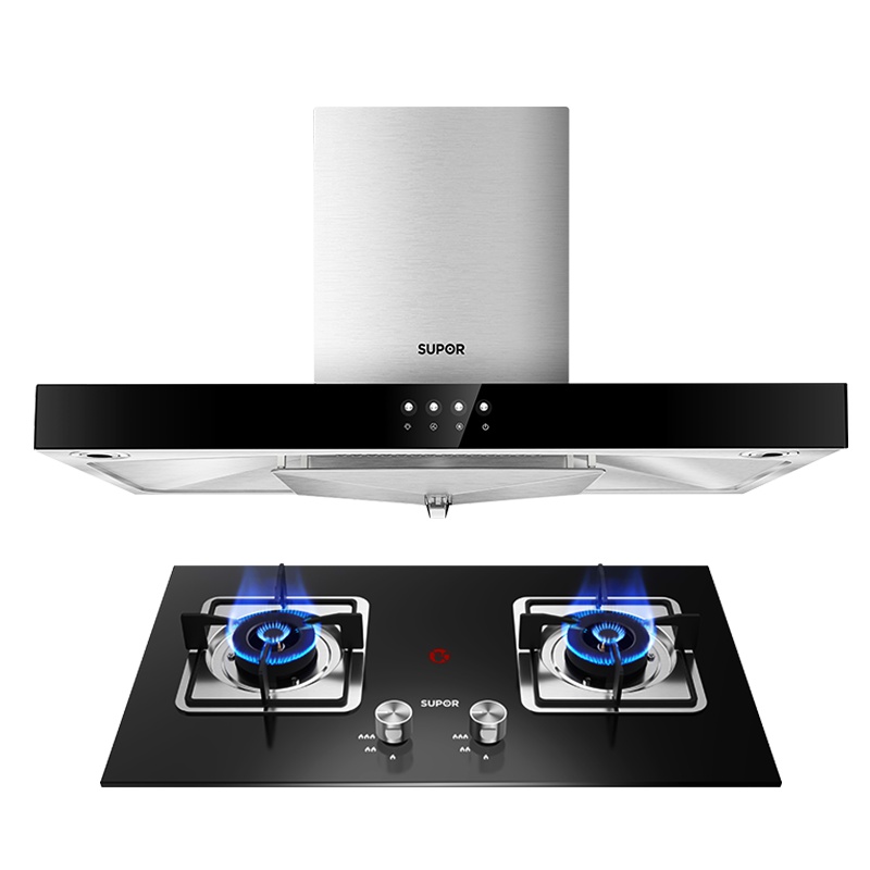 苏泊尔(SUPOR)DL1+P20欧式烟灶套装吸油烟机燃气灶套装抽油烟机(天然气)