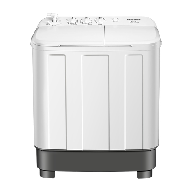 金帅(JINSHUAI) XPB85-2668S(不锈钢脱水桶)8.5公斤 半自动双缸双桶 家用洗衣机 洗脱分离 白色