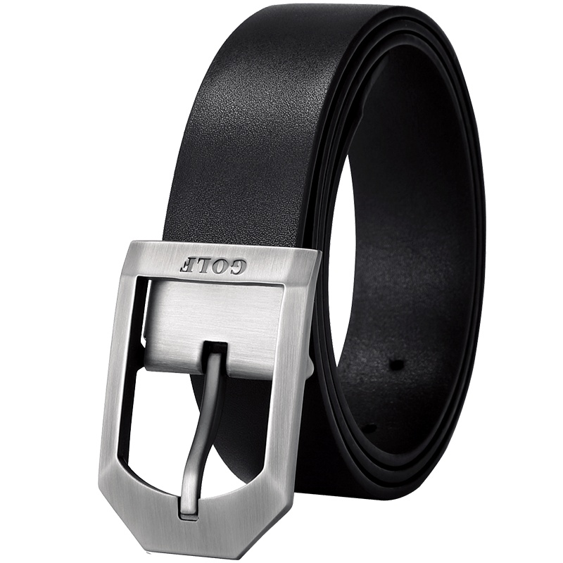 高尔夫GOLF男士真皮皮带商务休闲针扣腰带礼盒装头层牛皮裤带男款时尚