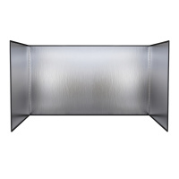 邦禾不锈钢厨房挡油板煤气灶台炒菜防溅油烟机隔热耐高温防油挡板【三片折-长80cmx高70cmx深45cm】