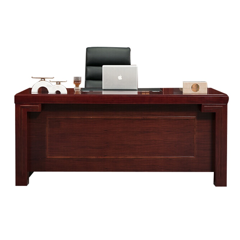 欧宝美老板桌大班台经理桌办公桌主管桌油漆实木贴皮总裁桌