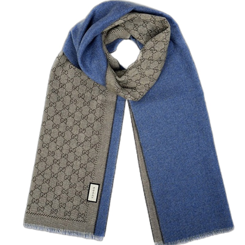 [直营]GUCCI 古驰 男女中性经典双G纯羊毛围巾 175*34cm