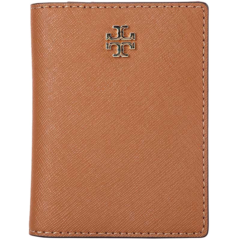 TORY BURCH 托里·伯奇 钱包女 时尚百搭女士棕色皮质短款卡包 50712 202