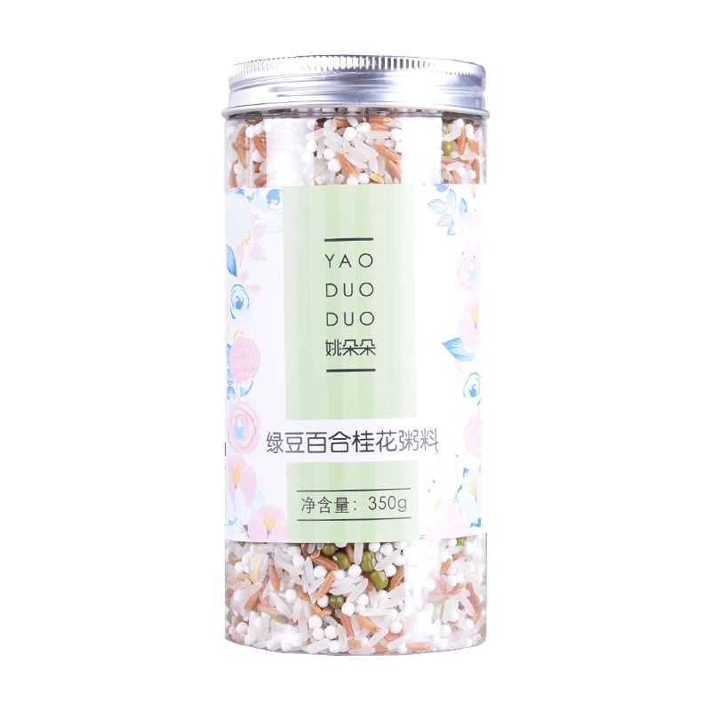 姚朵朵 绿豆百合桂花粥料350g罐装 五谷杂粮粗粮复合粥料
