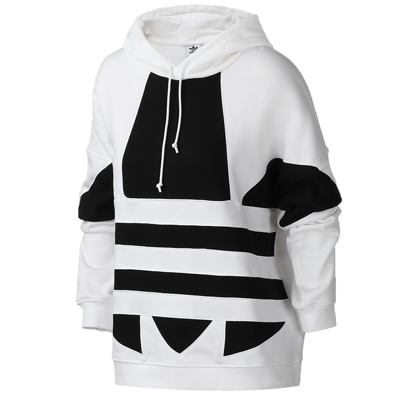 adidas阿迪达斯三叶草女装运动服休闲针织连帽卫衣FS1306