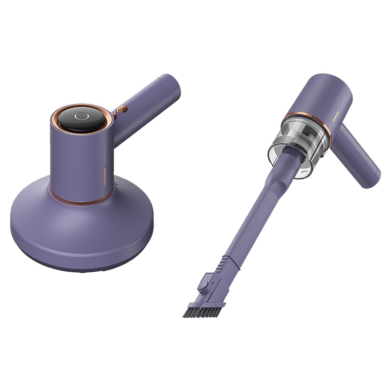 大宇(DAEWOO)无线除螨仪大吸力高续航手持家用车载床上除螨紫外线杀菌吸尘器V1 黛雾紫