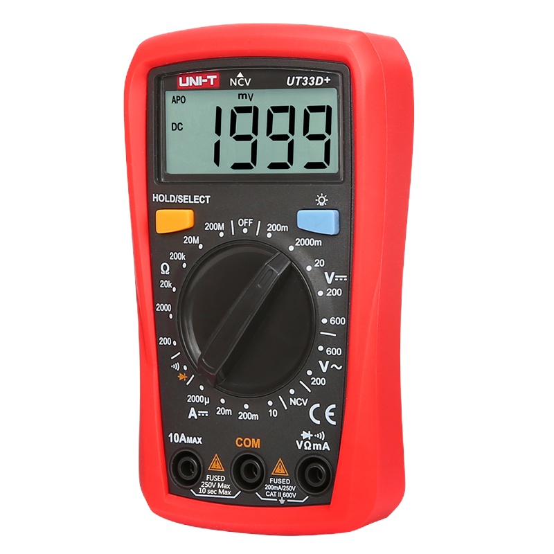 优利德(UNI-T)UT33D+ 掌上型数字万用表(UT33D升级版)(单位:台)