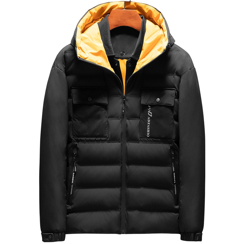 雅鹿男装冬季新款潮流男士可脱卸内胆时尚保暖羽绒外套10419814